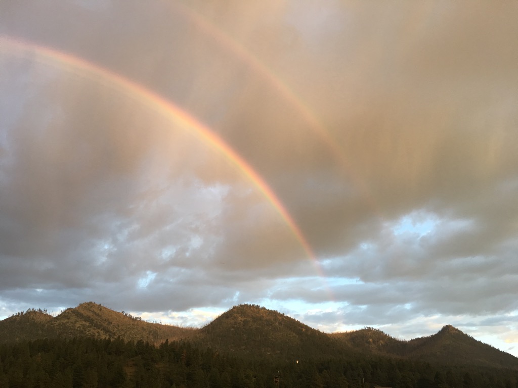 Double Rainbow over Noble Mountain